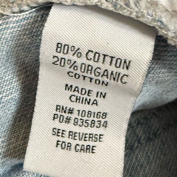 RSQ Baggy Jean Women 27 Light Blue Distressed Denim Tapered Organic Cotton Blend - Picture 6 of 6